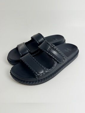 Shade & Shore Navy Double-Strap Kids Slide Sandals